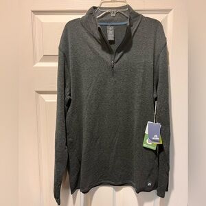 New Amble Dark Gray Quarter-Zip Pullover, men’s medium